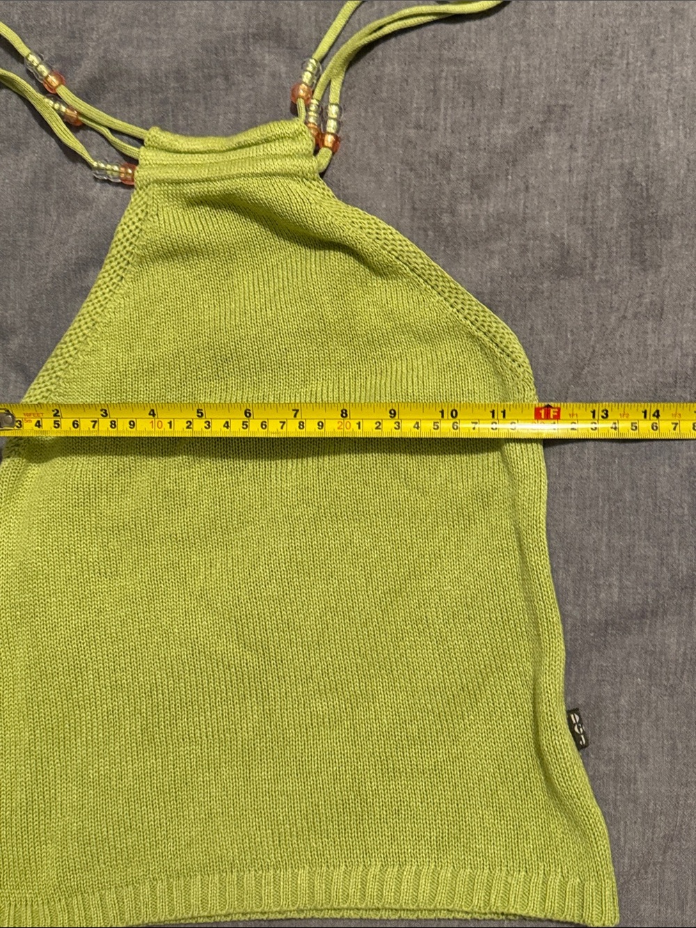 Chartreuse Halter Top - Picture 6 of 7